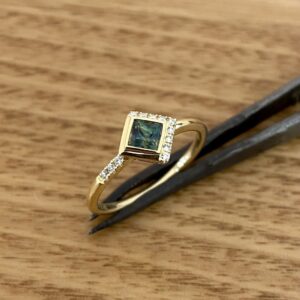 Sapphire Ring Set In 9k Yellow Gold