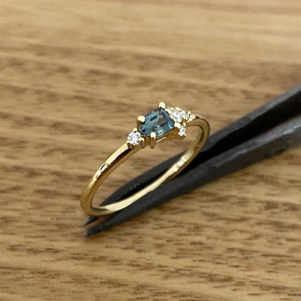 Sapphire Ring Set In 9k Yellow Gold