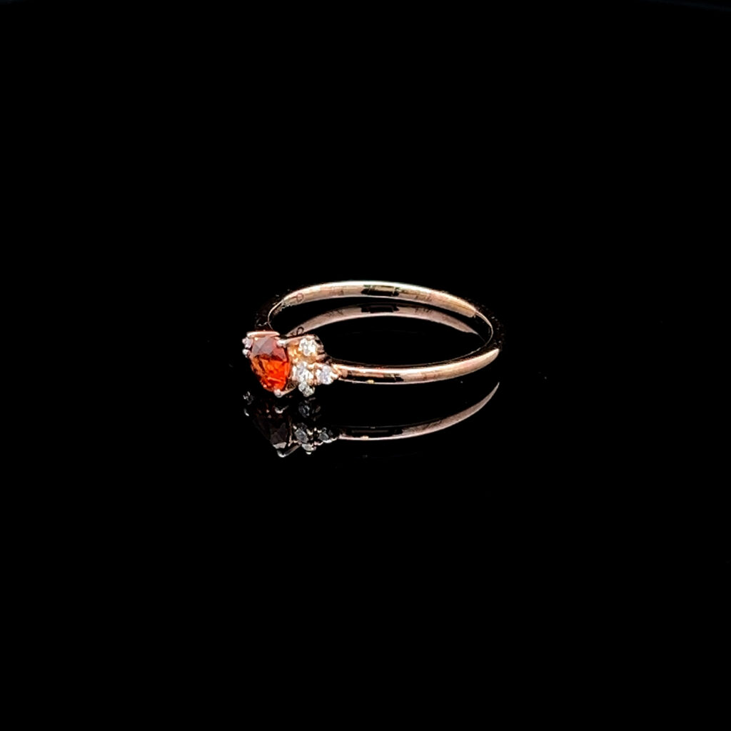 Hessonite Garnet in 9K Rose Gold 5926