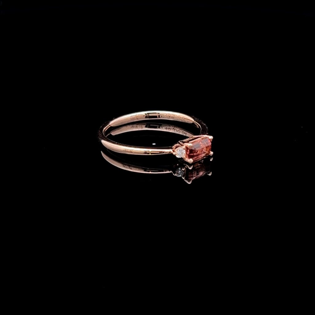 Tourmaline Ring Set in 14K Rose Gold 5963