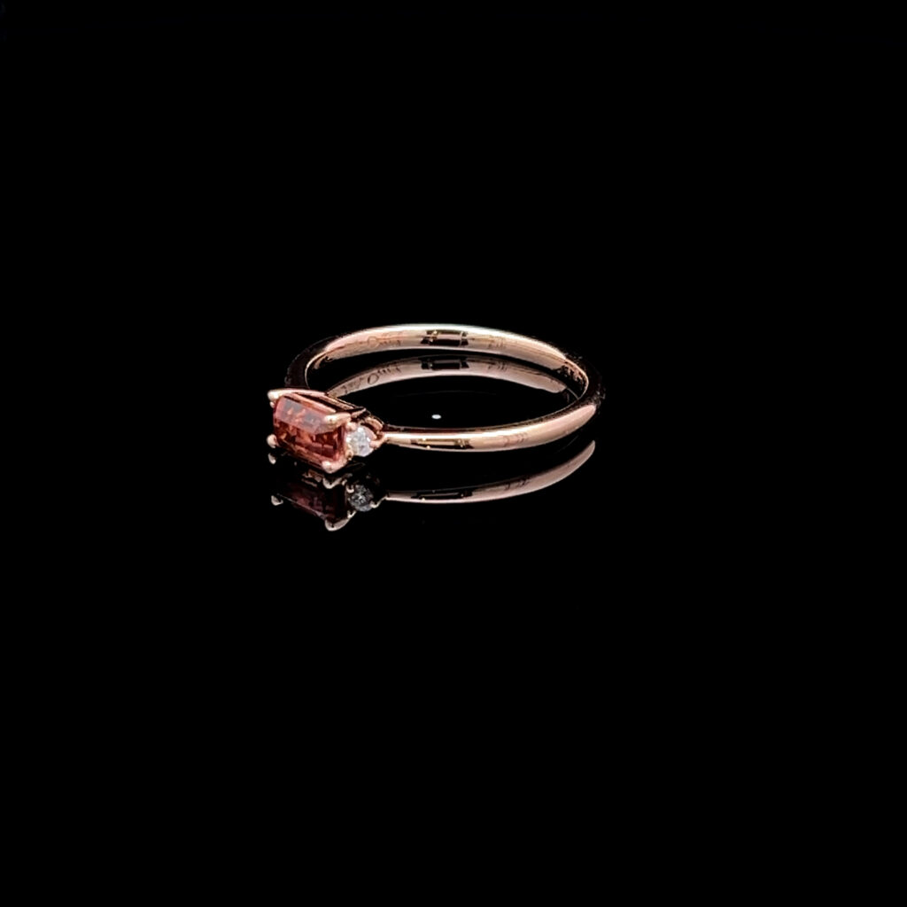 Tourmaline Ring Set in 14K Rose Gold 5963