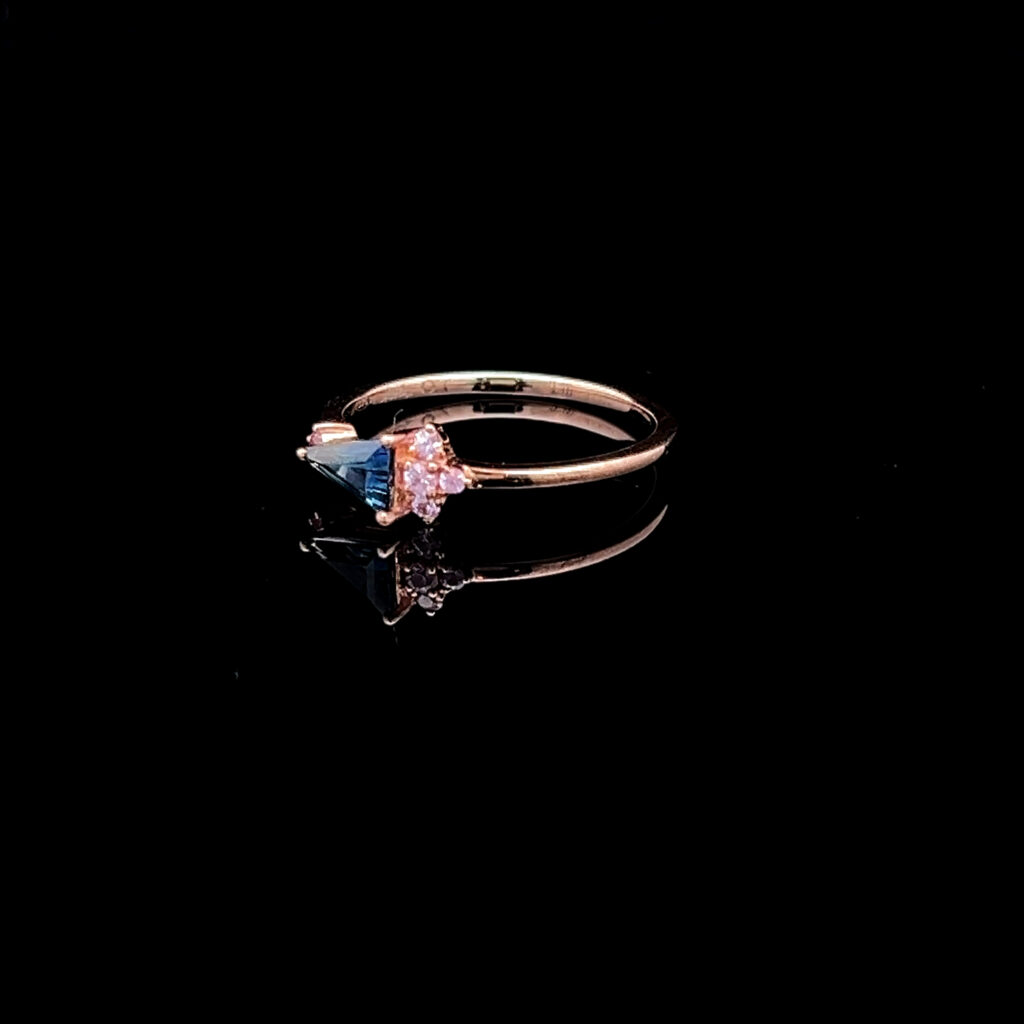 Sapphire Ring Set in 9K Rose Gold 5976