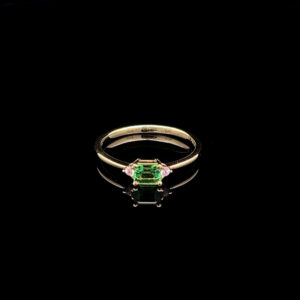 Tourmaline and Pink Sapphire Ring Set in 9K Yellow Gold 5991