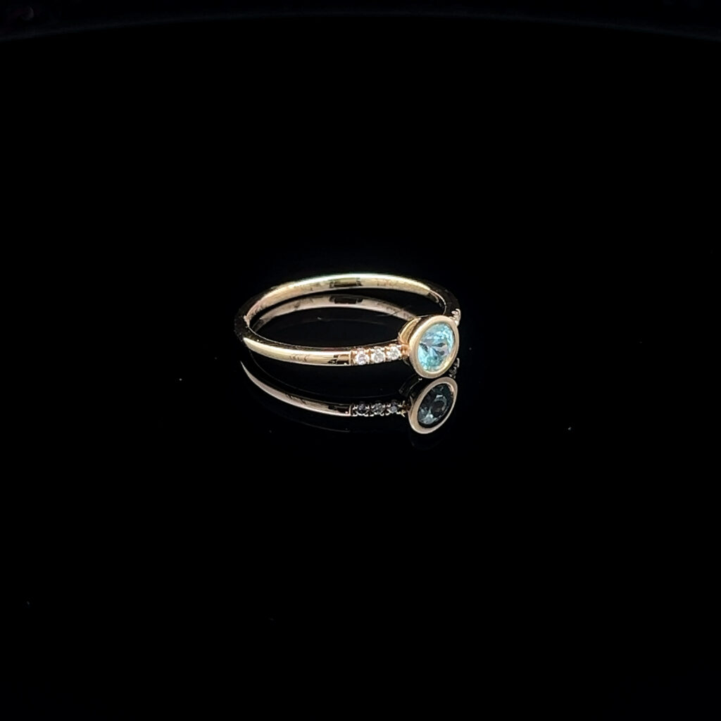 Zircon Ring Set in 9K Yellow Gold 5993