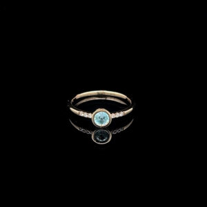 Zircon Ring Set in 9K Yellow Gold 5993