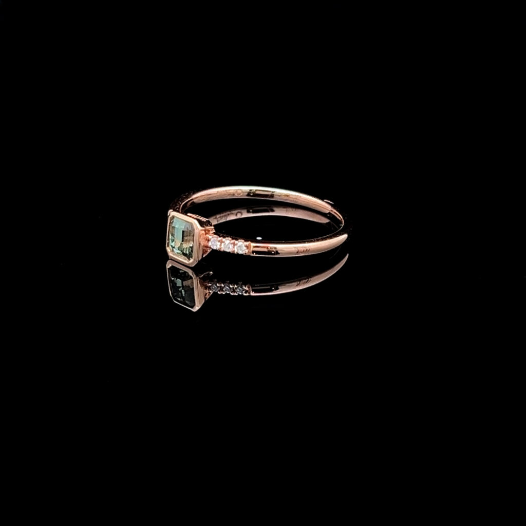 Sapphire Ring Set in 14K Rose Gold 6058