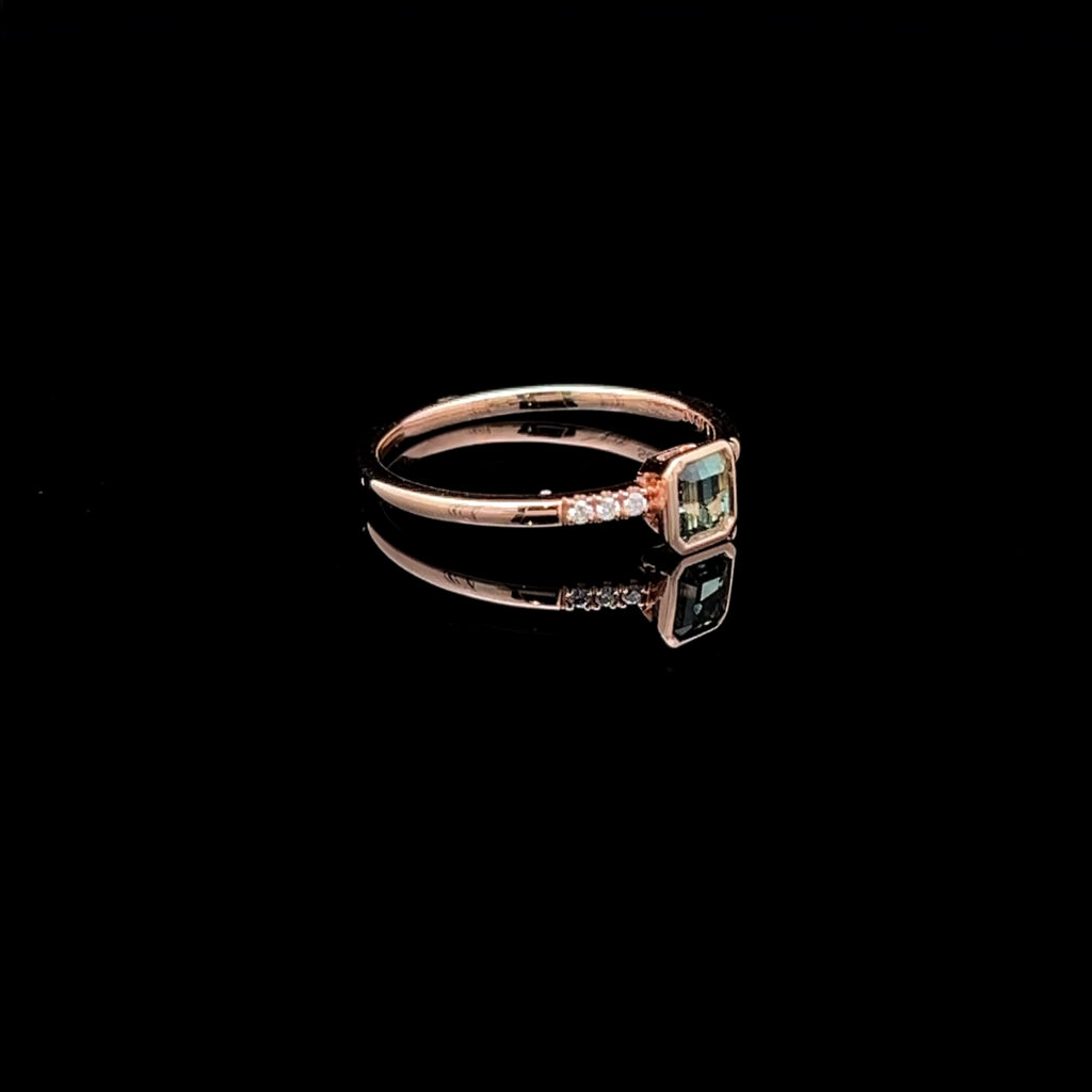 Sapphire Ring Set in 14K Rose Gold 6058