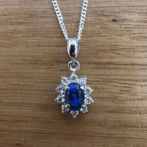 Sterling Silver Gem Quality Triplet Opal Pendant