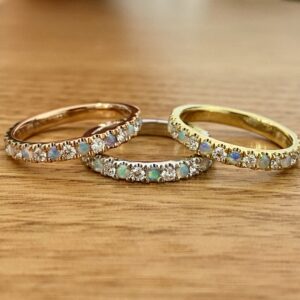 Ethereal Opal & Diamond Stack Rings