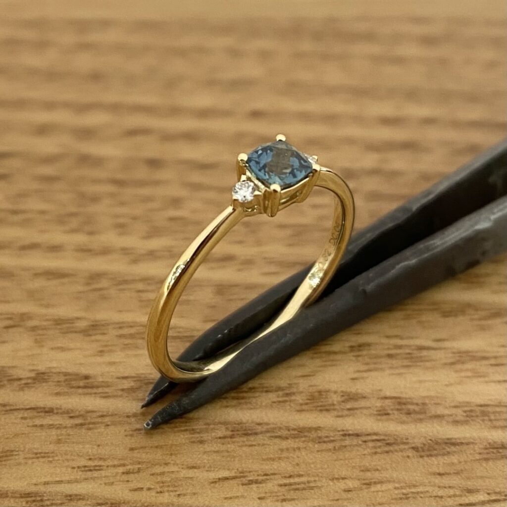 Sapphire Ring Set In 9k Yellow Gold