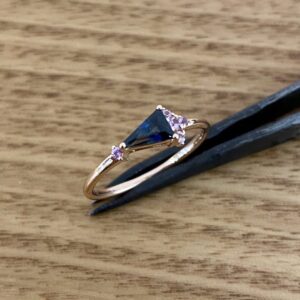 Sapphire Ring Set In 9k Rose Gold