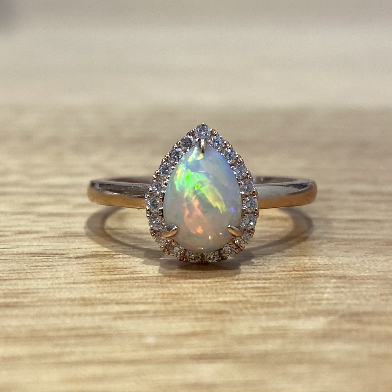 Opal Diamond Engagement Ring | Australian Opals | Shop Opal and Diamond ...