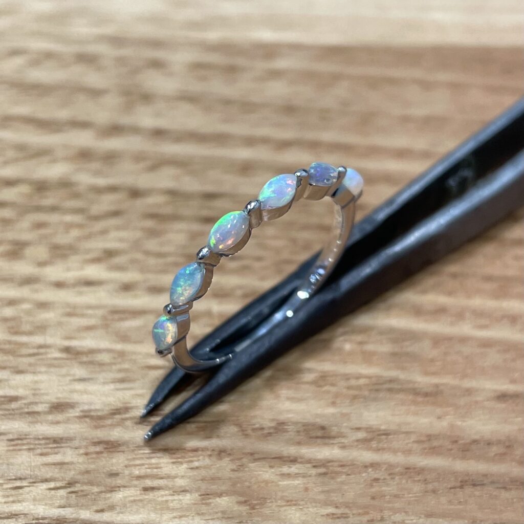 18K Gold Crystal Opal Ring
