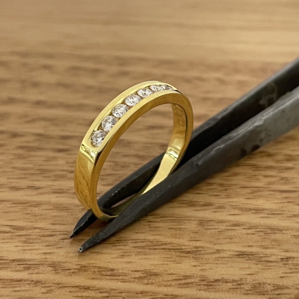 Gold Diamond Chanel Set Ring 675494