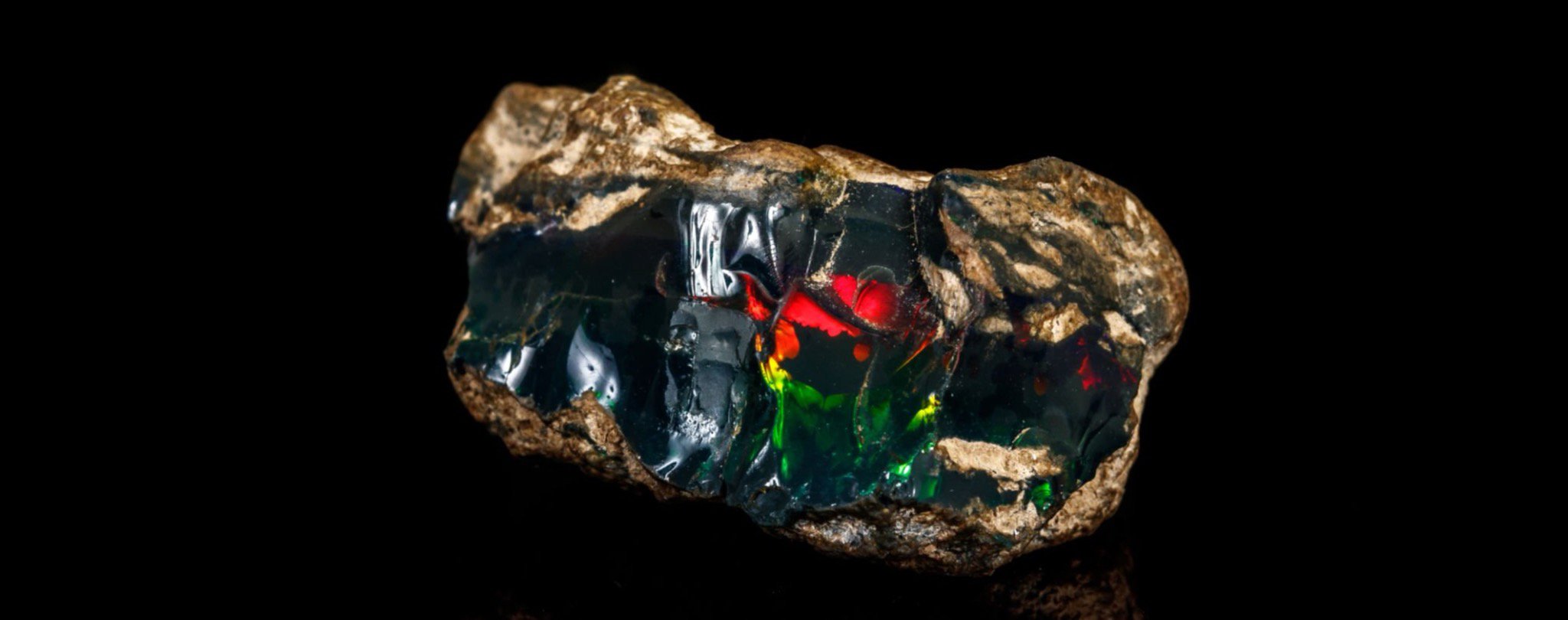 Black Opal Ring, Men's SR853 • Boulder Opal Mines Australia