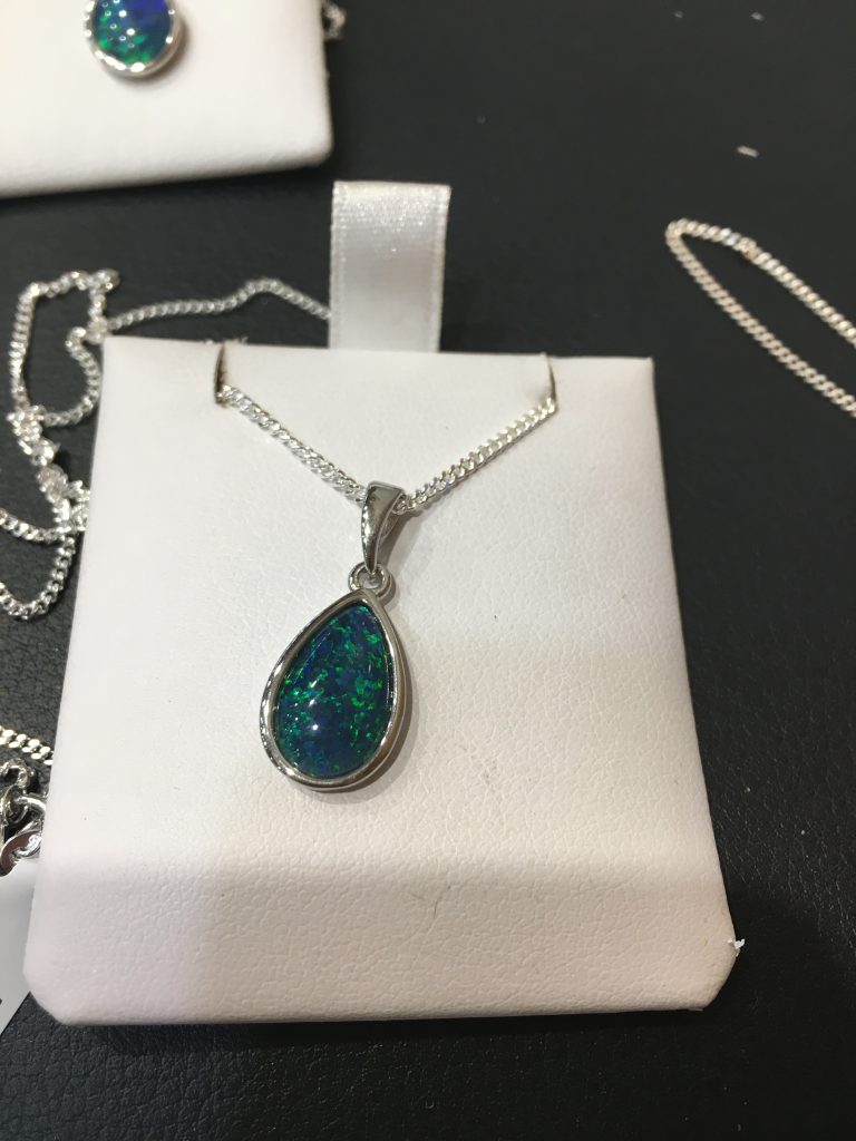 Sterling Silver Triplet Opal Pendant 12736