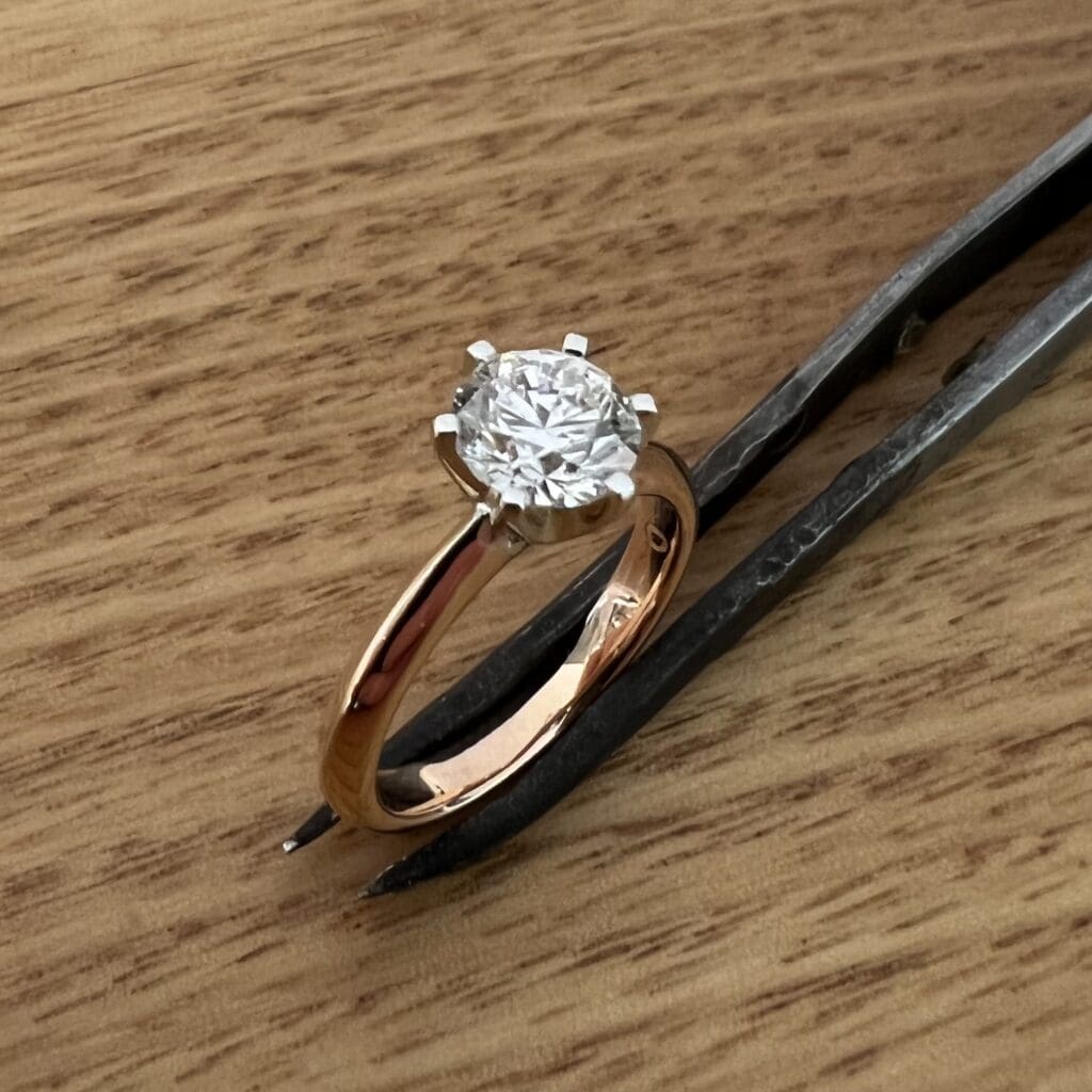 18K Rose Gold & Platinum Diamond Ring 675928