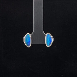 Sterling Silver Doublet Opal Earring 16020