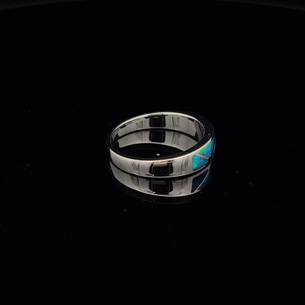 14K Gold Inlay Opal Ring 20330