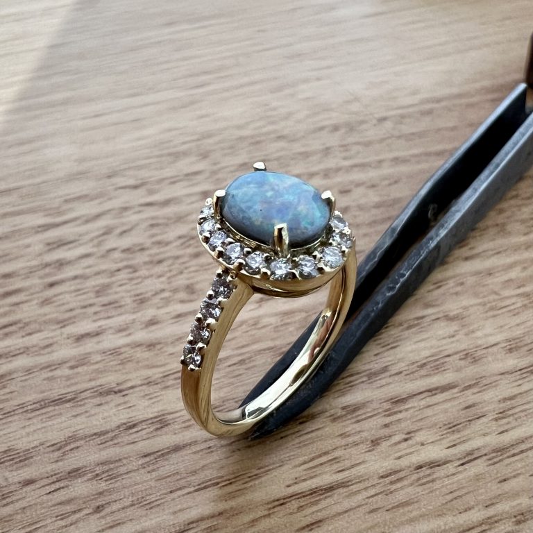 Black Opal Ring | Black Opal Rings | Opal Diamond Factory | Black