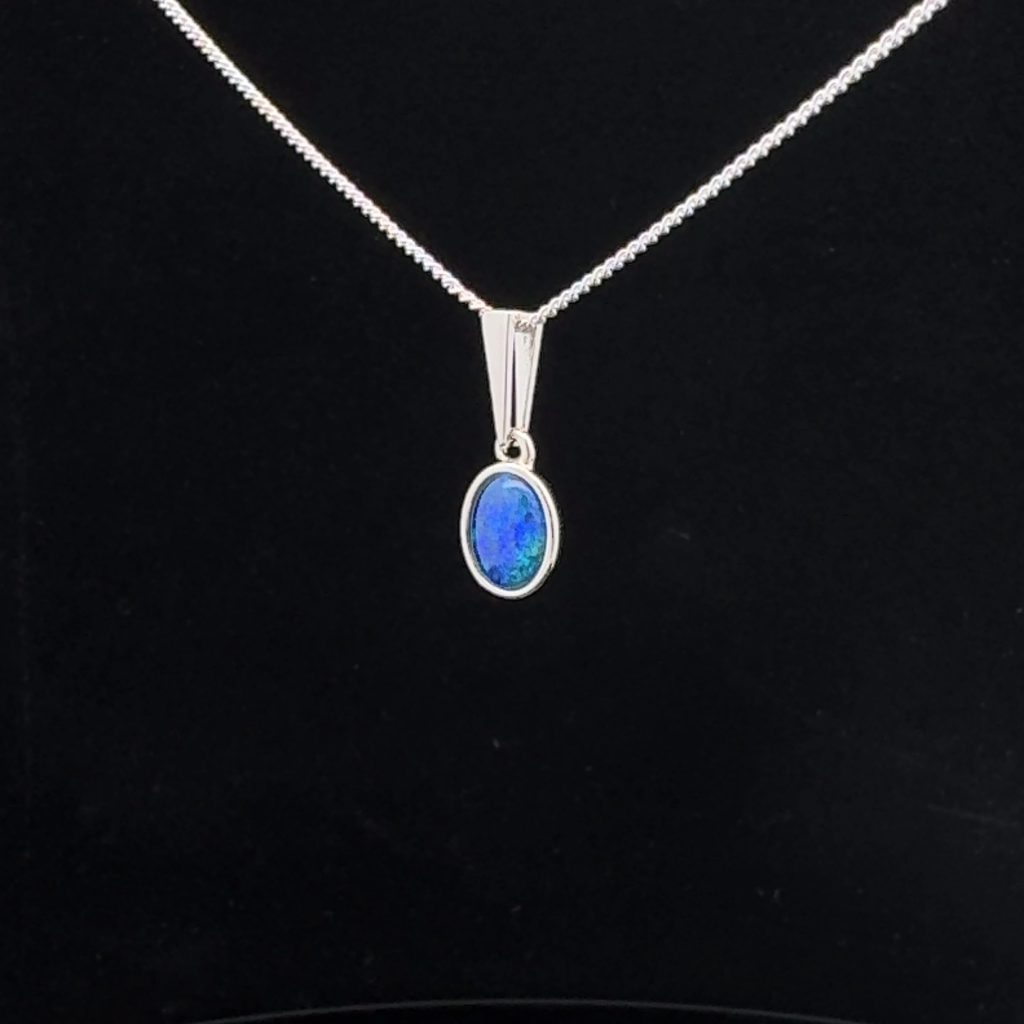 Sterling Silver Triplet Opal Pendant 39757