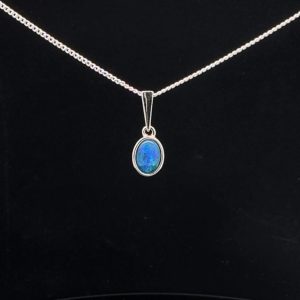 Sterling Silver Triplet Opal Pendant 39757