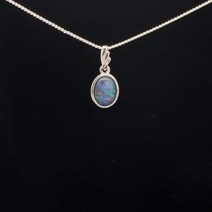 Sterling Silver Triplet Opal Pendant 39761