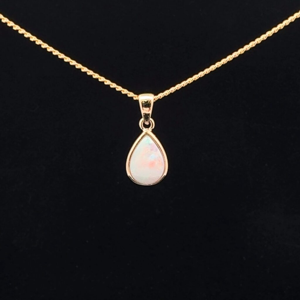 14K Yellow Gold Crystal Opal Pendant 52106