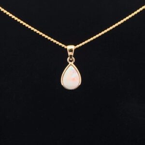 14K Yellow Gold Crystal Opal Pendant 52106