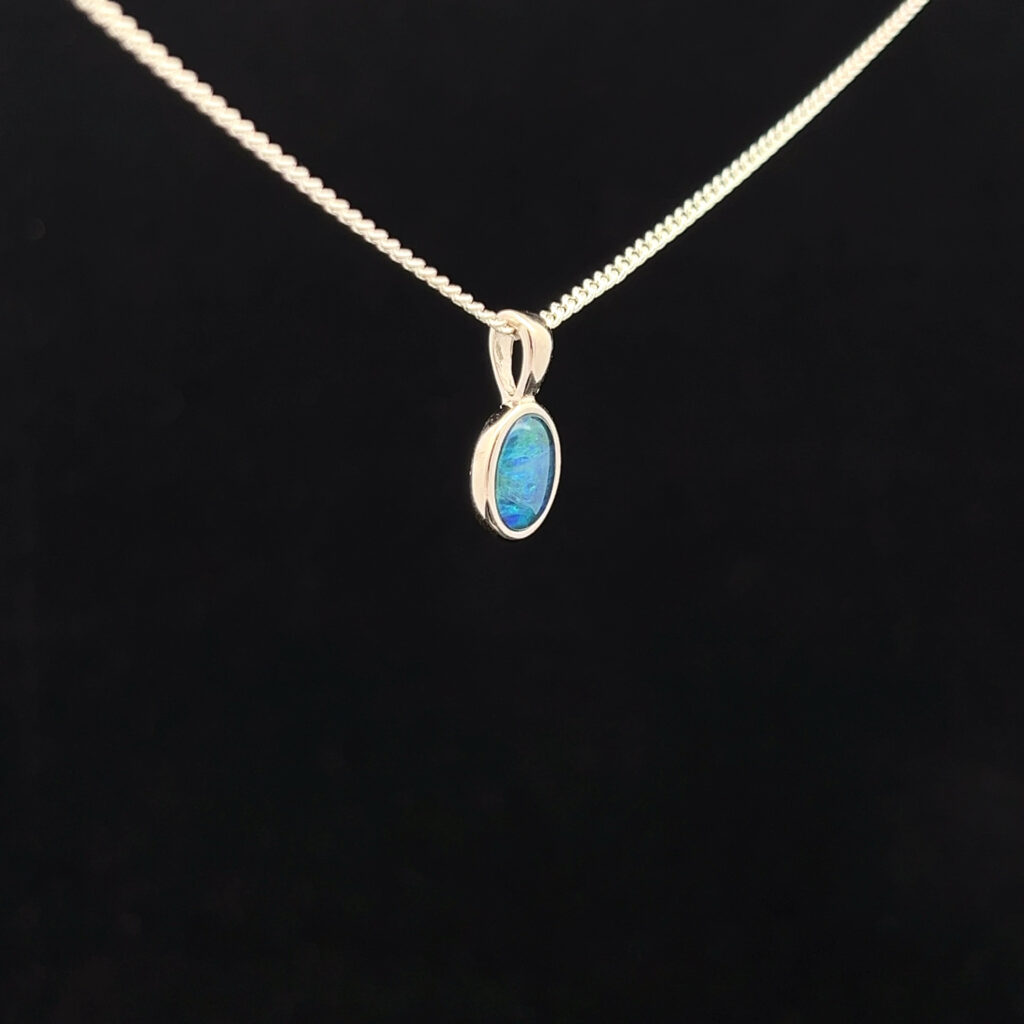 Sterling Silver Triplet Opal Pendant 68921