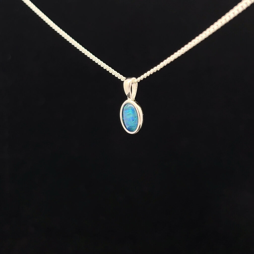 Sterling Silver Triplet Opal Pendant 68921