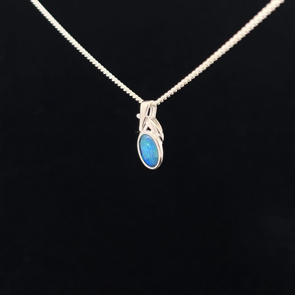 Sterling Silver Triplet Opal Pendant 68928