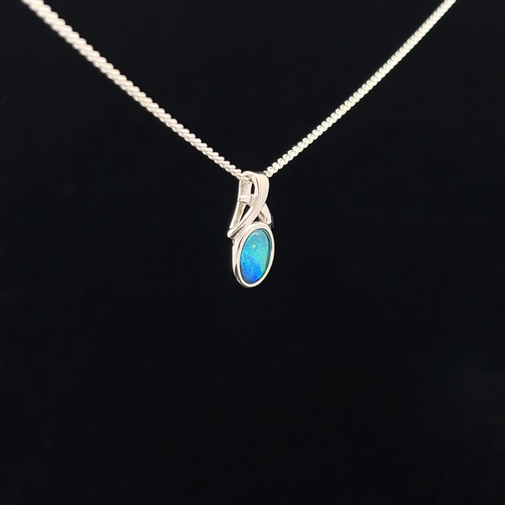 Sterling Silver Triplet Opal Pendant 68928