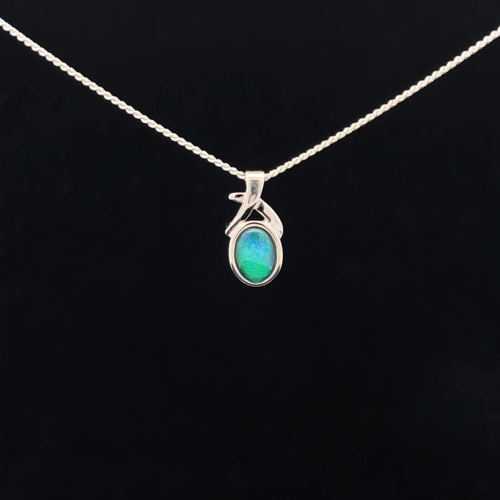 Sterling Silver Triplet Opal Pendant 68928