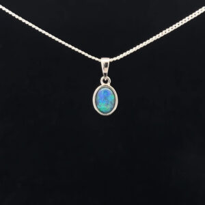 Sterling Silver Triplet Opal Pendant 68936