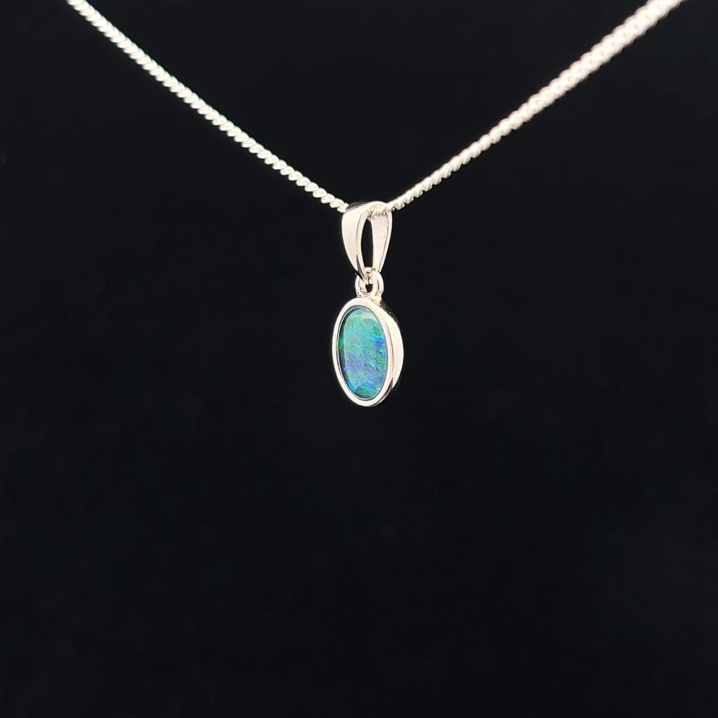 Sterling Silver Triplet Opal Pendant 68936