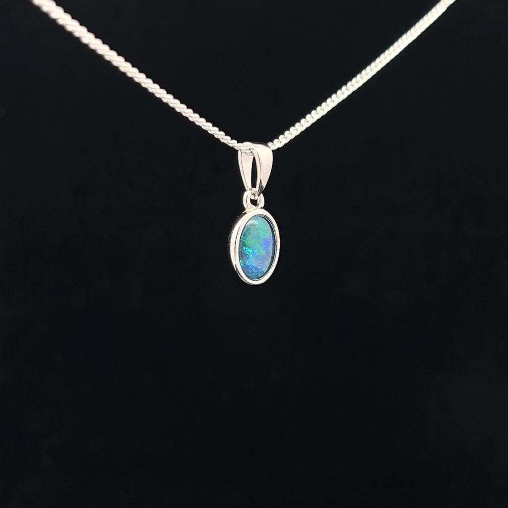 Sterling Silver Triplet Opal Pendant 68936