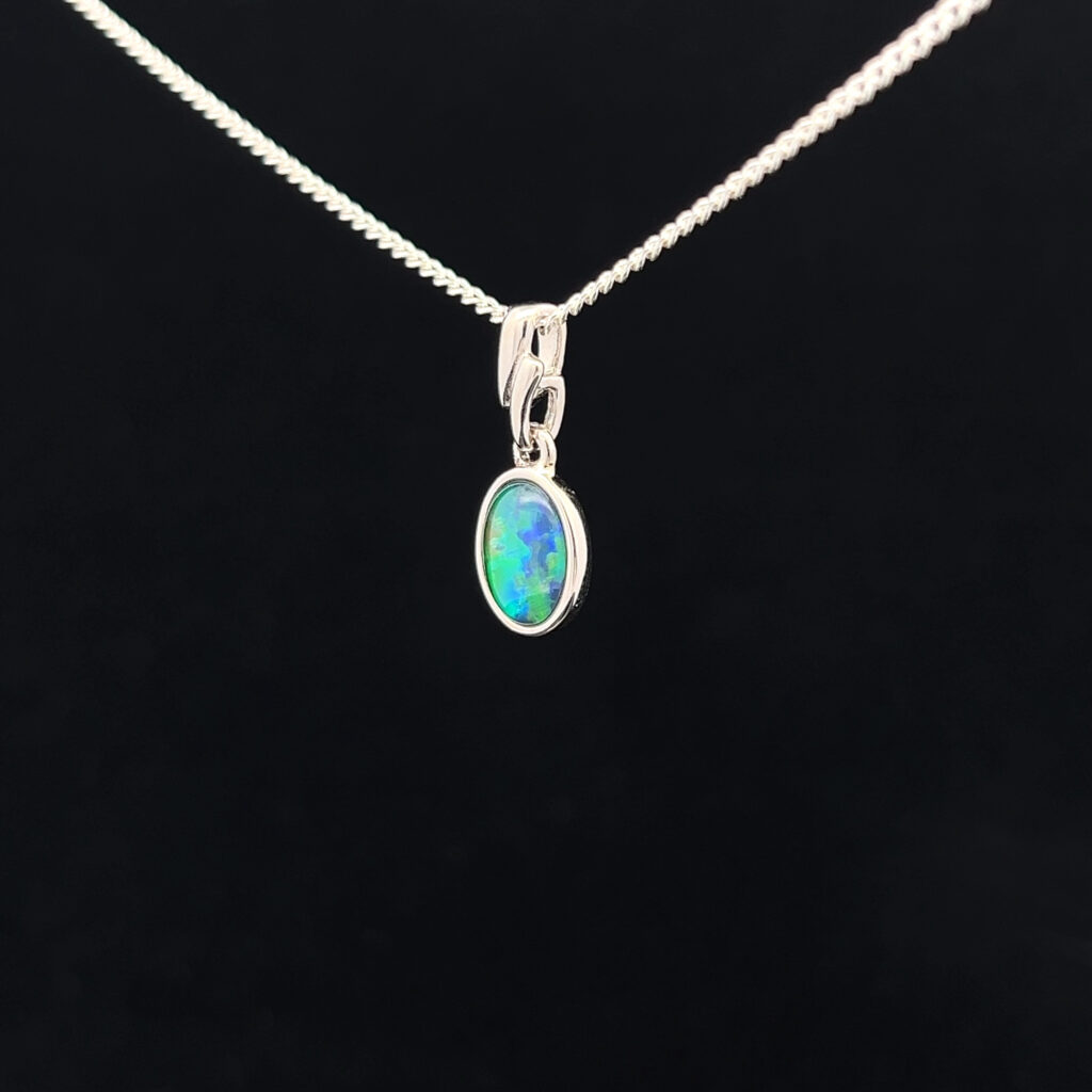 Sterling Silver Triplet Opal Pendant 68942