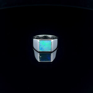 Sterling Silver Doublet Opal Ring