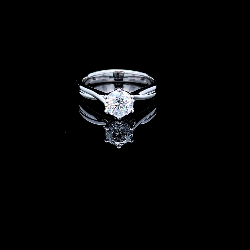 14K Yellow Gold Solid Crystal Opal & Diamond Ring 826416