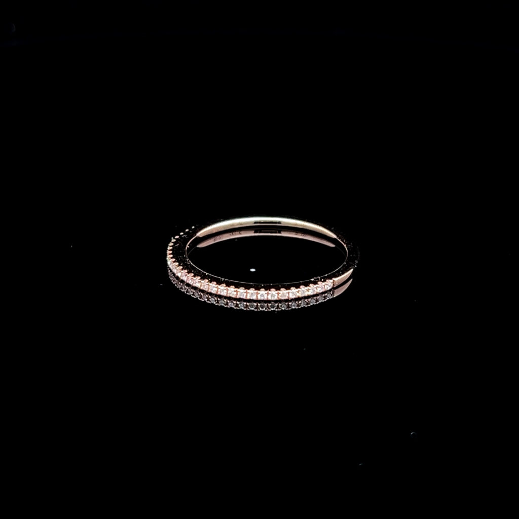 18K Rose Gold Fine Diamond Wedding Band 826411