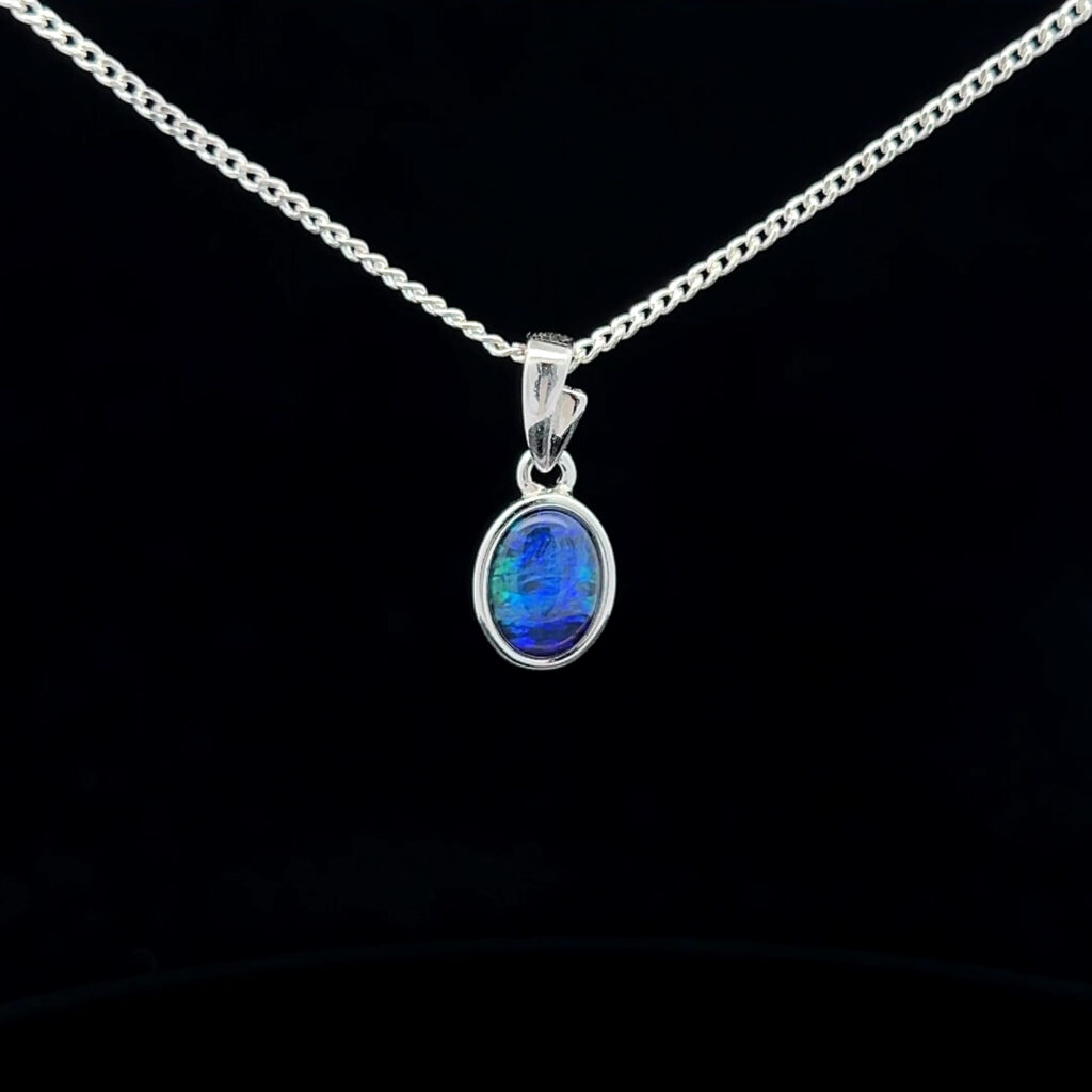 Sterling Silver Triplet Opal Pendant 101200