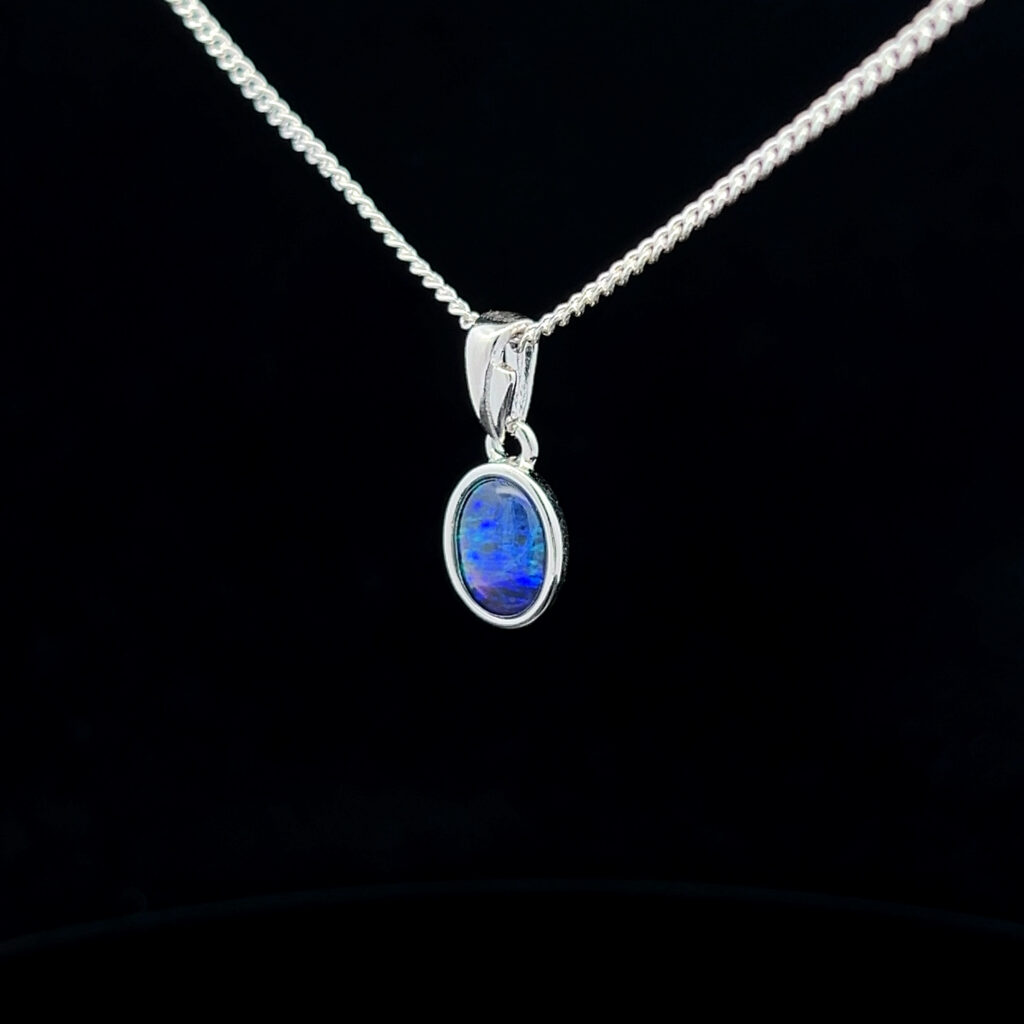 Sterling Silver Triplet Opal Pendant 101200