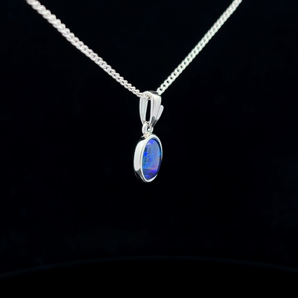 Sterling Silver Triplet Opal Pendant 101200