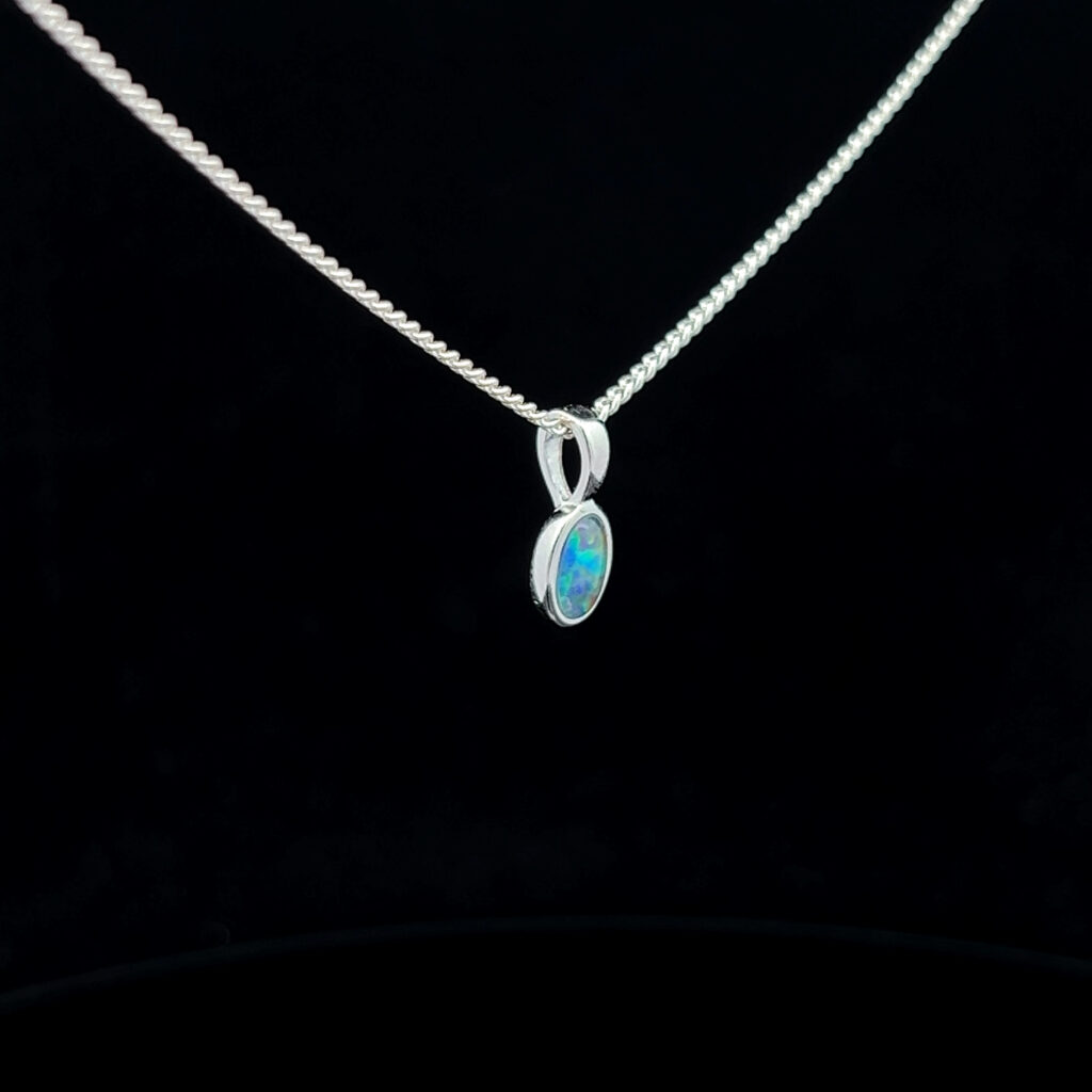 Sterling Silver Triplet Opal Pendant 101203