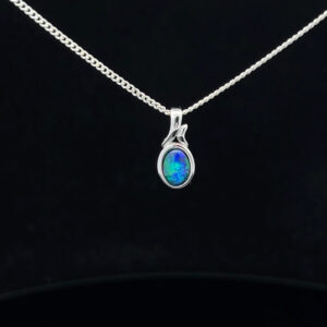 Sterling Silver Triplet Opal Pendant 101207