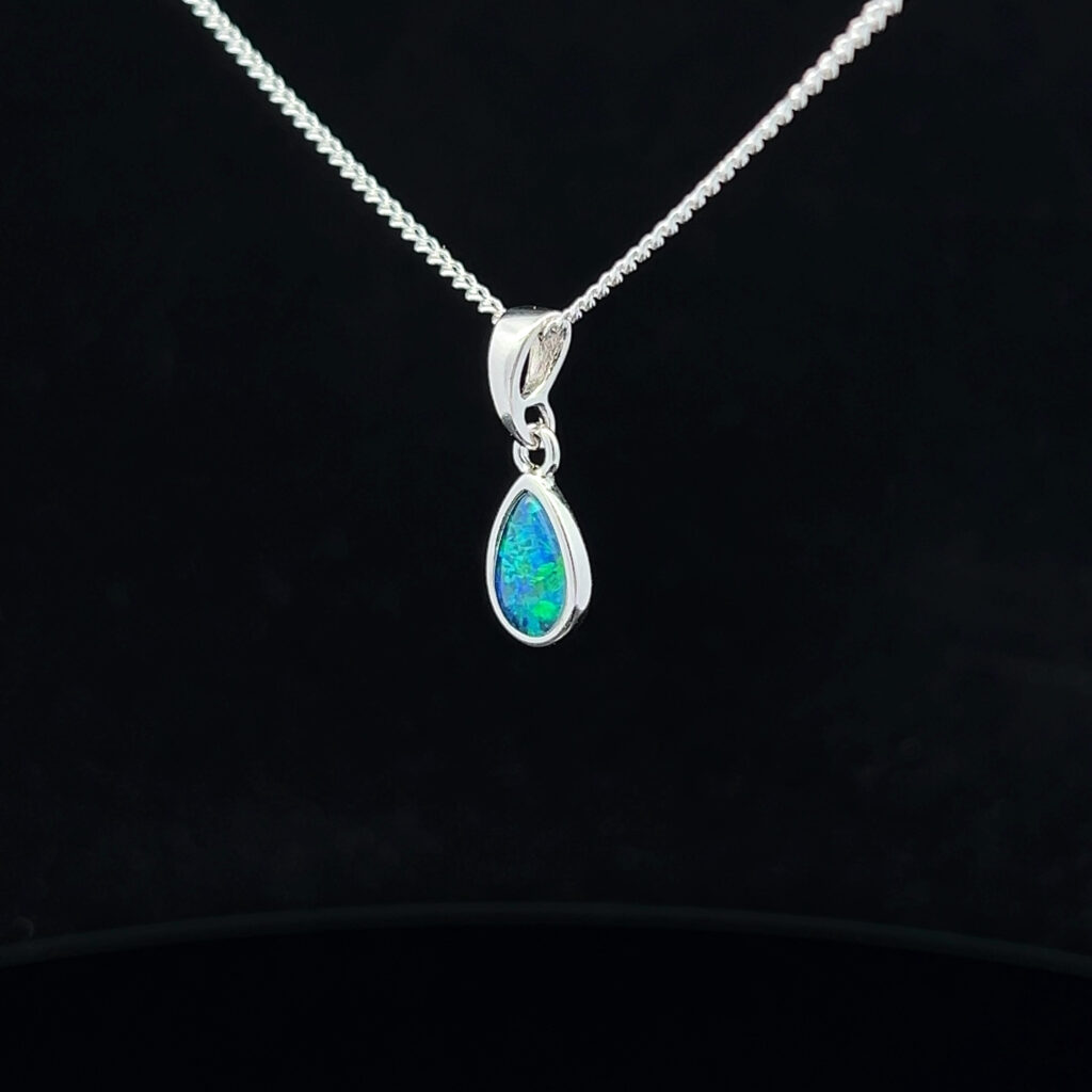 Sterling Silver Triplet Opal Pendant 101214