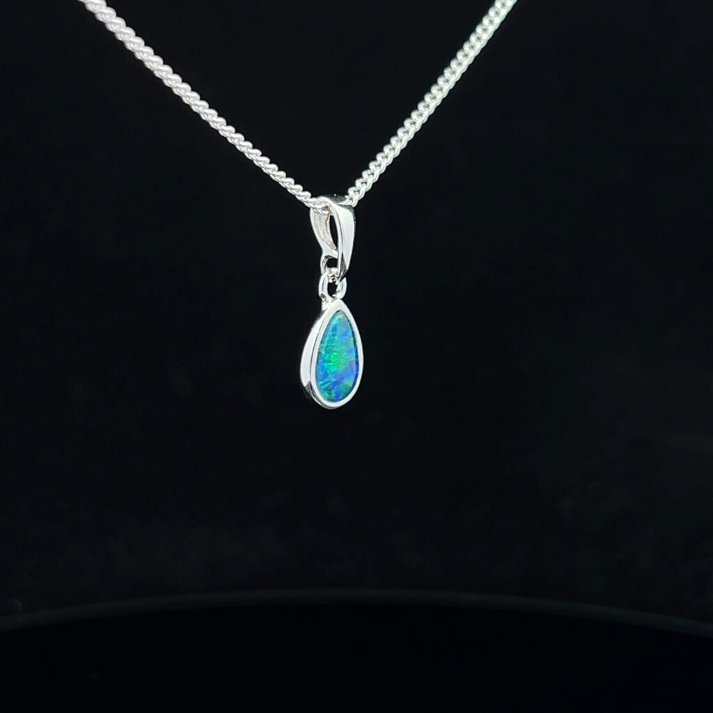 Sterling Silver Triplet Opal Pendant 101214