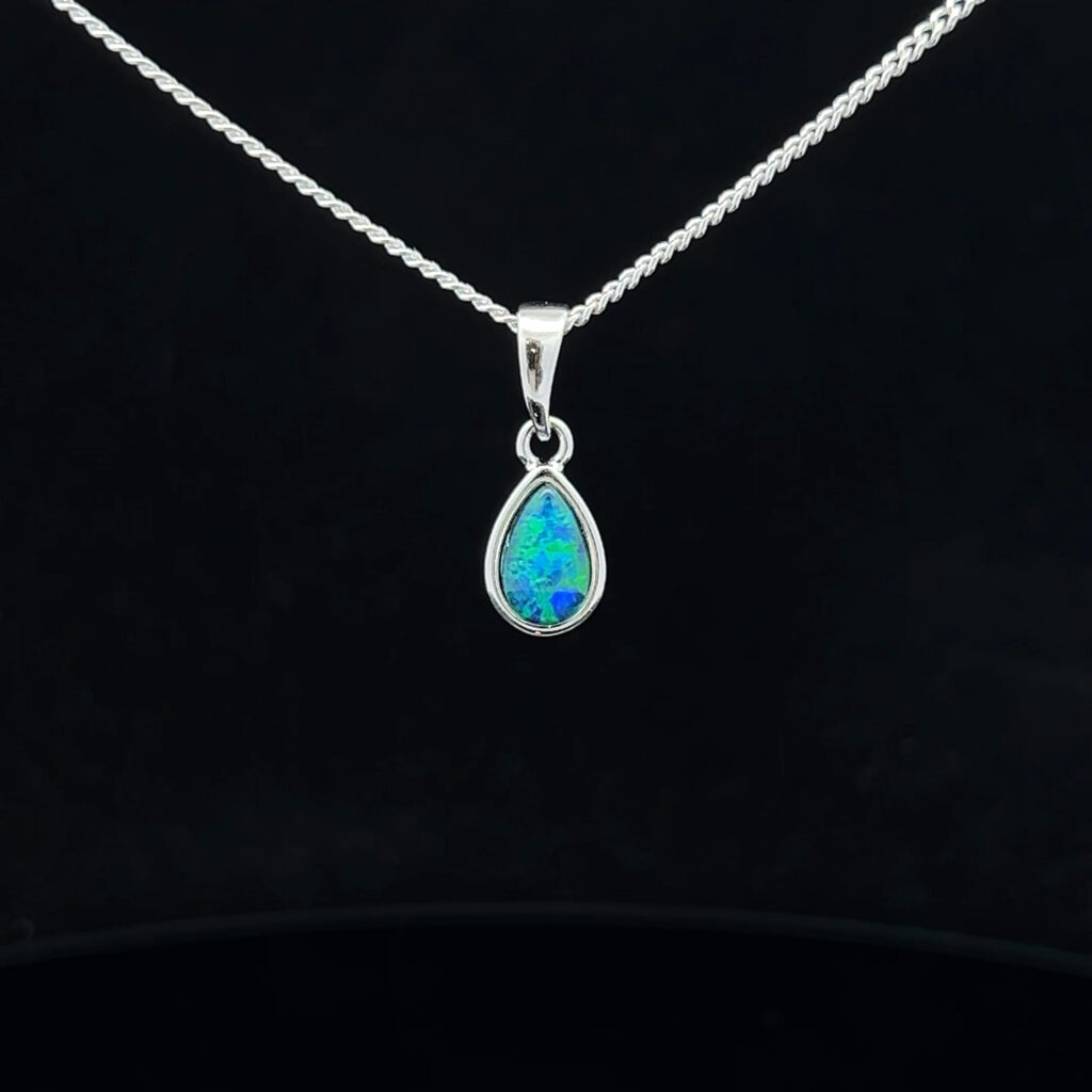 Sterling Silver Triplet Opal Pendant 101214