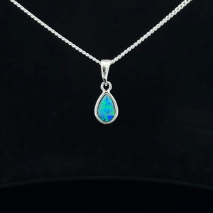 Sterling Silver Triplet Opal Pendant 101214